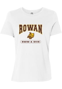 Summit Sportswear Rowan University Womens White Swimming Short Sleeve T-Shirt