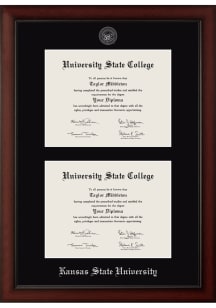 K-State Wildcats Double Document Paxton Diploma Frame - Purple
