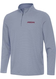 Antigua Arizona Wildcats Mens Navy Blue Twine Long Sleeve Qtr Zip Pullover