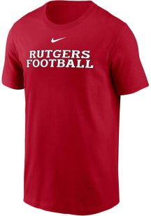 Nike Rutgers Scarlet Knights Red Football DriFIT Short Sleeve T Shirt