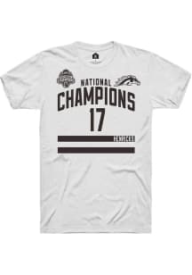 Ty Henricks Western Michigan Broncos White NIL 2025 National Champions Shirzee Short Sleeve Player..