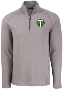 Cutter and Buck Portland Timbers Mens Graphite Pehastin Long Sleeve Qtr Zip Pullover