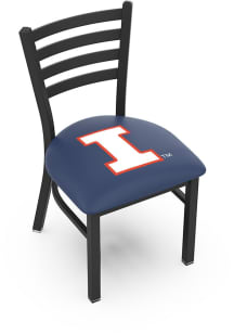 Illinois Fighting Illini Stationary Black Wrinkle Finish Pub Stool - Black