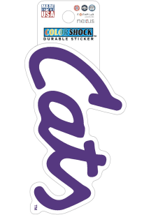 K-State Wildcats Cats Script Durable Stickers - Purple