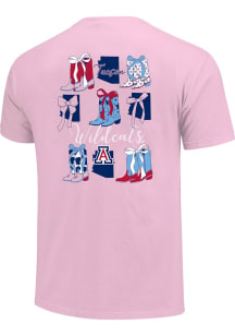 Arizona Wildcats Girls Pink Boots & Bows Short Sleeve Tee