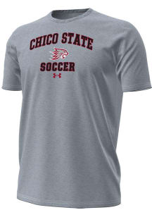 Under Armour CSU Chico Wildcats Grey Soccer Performance Short Sleeve T Shirt
