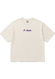 Where I’m From K-State Wildcats Womens Ivory Easy Stripe Short Sleeve T-Shirt