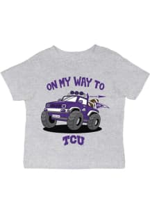 Vive La Fete TCU Horned Frogs Infant On My Way Short Sleeve T-Shirt Grey
