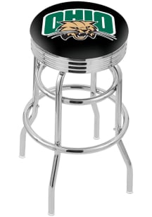 Ohio Bobcats Double-Ring Swivel Chrome Pub Stool - Black