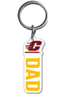 Central Michigan Chippewas Dad Acrylic Keychain - Maroon