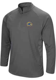 Colosseum Kent State Golden Flashes Mens Charcoal Primary Logo Long Sleeve Qtr Zip Pullover