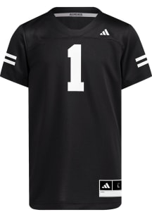 Adidas Nebraska Cornhuskers Youth Black No 1 Strategy Football Jersey