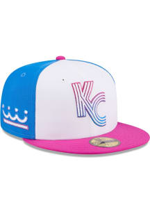 New Era Kansas City Royals Mens White City Connect 5950 Tri Color Fitted Hat