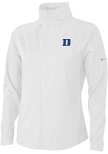 Columbia Duke Blue Devils Womens White Fairway Friends Light Weight Jacket