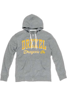 Blue 84 Drexel Dragons Womens Grey Laugna Long Sleeve Full Zip Jacket