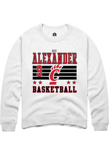 Dee Alexander Cincinnati Bearcats Mens White NIL Striped Player Crew