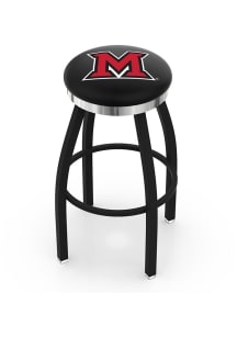 Miami RedHawks Chrome Seat Pub Stool - Black
