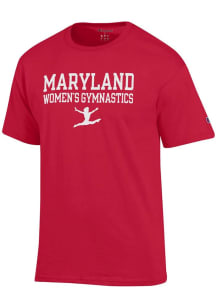 Champion Maryland Terrapins Red Womens Gymnastics Short Sleeve T Shirt