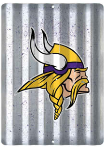 Minnesota Vikings Tin Metal Roof Sign - Purple