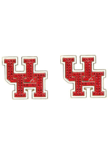Houston Cougars Pave Logo Stud Womens Earrings