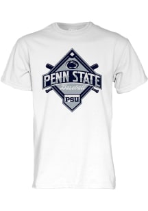 Blue 84 Penn State Nittany Lions White Big Ten Baseball Short Sleeve T Shirt