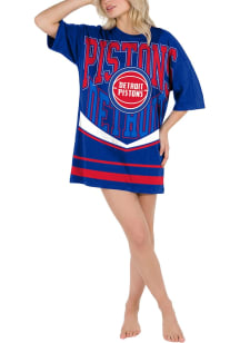 Concepts Sport Detroit Pistons Womens Light Blue Mosaic Loungewear Sleep Shirt