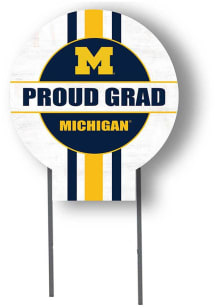 Michigan Wolverines KH Sports Fan Grad graduation graphic Yard Sign - White