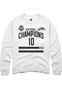 Zack Sharp Western Michigan Broncos Mens White NIL 2025 National Champions Shirzee Player Crew
