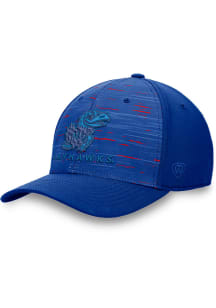 Top of the World Kansas Jayhawks Mens Blue Verdure Design Flex Hat