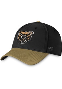 Top of the World Oakland University Golden Grizzlies Mens Black 2T Reflex One-Fit Flex Hat