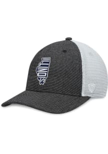 Top of the World Illinois Fighting Illini U Root Heathered State Style Design Adjustable Hat - Nav..
