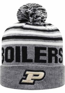 Top of the World Purdue Boilermakers Grey Ensuing Cuff Mens Knit Hat