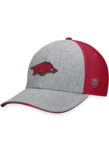 Top of the World Arkansas Razorbacks Mens Grey Merge 2T Flex Hat