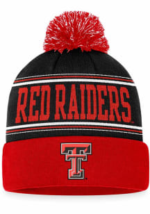 Top of the World Texas Tech Red Raiders Red Draft Cuff Pom Mens Knit Hat