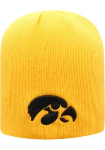 Top of the World Iowa Hawkeyes Yellow Uncuffed Beanie Mens Knit Hat