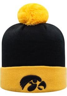 Top of the World Iowa Hawkeyes Black Cuffed Knit Classic Mens Knit Hat
