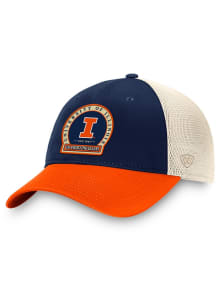 Top of the World Illinois Fighting Illini Refined Adjustable Hat - Navy Blue