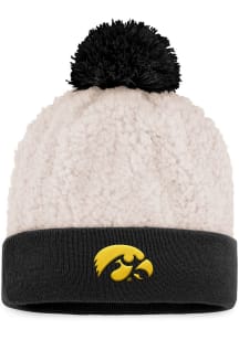 Top of the World Iowa Hawkeyes Grey Grace Cuff Pom Womens Knit Hat