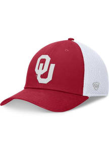 Top of the World Oklahoma Sooners Mens Crimson 2T Fastbreak Stretch Flex Hat