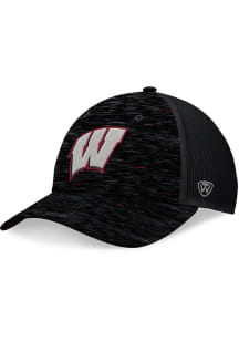 Top of the World Wisconsin Badgers Streak Trucker Adjustable Hat - Black