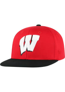 Top of the World Wisconsin Badgers Red Maverick Youth Snapback Hat