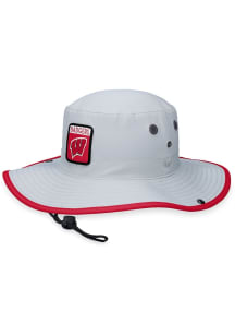 Top of the World Wisconsin Badgers Grey Steady Mens Bucket Hat