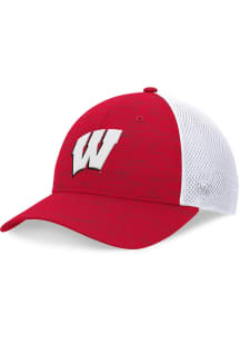 Top of the World Wisconsin Badgers Mens Red Agile Stretch Flex Hat