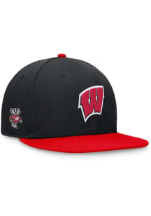 Top of the World Wisconsin Badgers Mens Red 2T Rally Fitted Hat