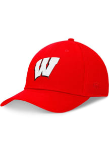 Top of the World Wisconsin Badgers Mens Red Spacer Stretch Flex Hat