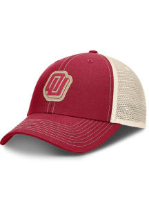 Top of the World Oklahoma Sooners Disco Crew Washed Trucker Design Adjustable Hat - Cardinal