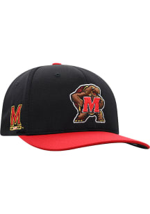 Top of the World Maryland Terrapins Mens Black Reflex - 2 Tone Flex Hat