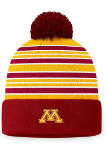 Top of the World Minnesota Golden Gophers Maroon Double Down Cuff Pom Mens Knit Hat