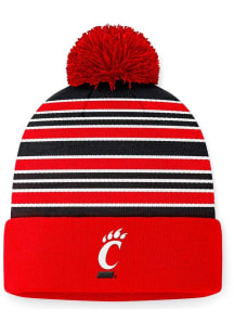 Top of the World Cincinnati Bearcats Red Double Down Cuff Pom Mens Knit Hat
