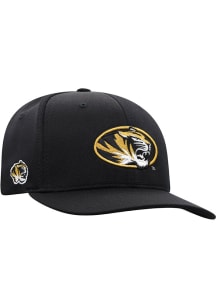 Top of the World Missouri Tigers Mens Black TOW REFLEX POLY STRUCTURED STRETCH Flex Hat